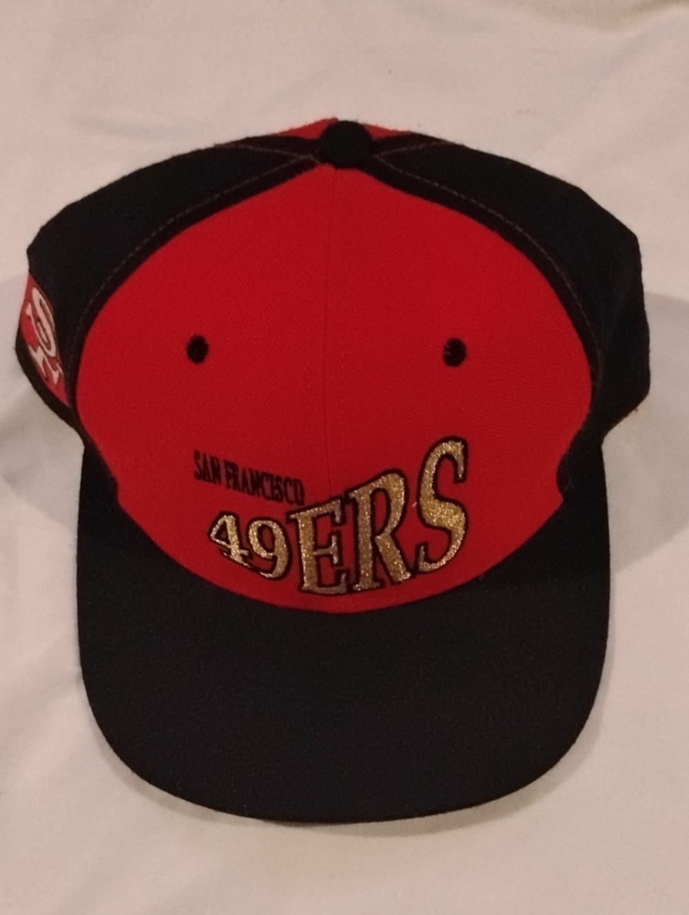 American Needle Vintage 90s SF 49ERS Red & Black Classic Snapback Hat